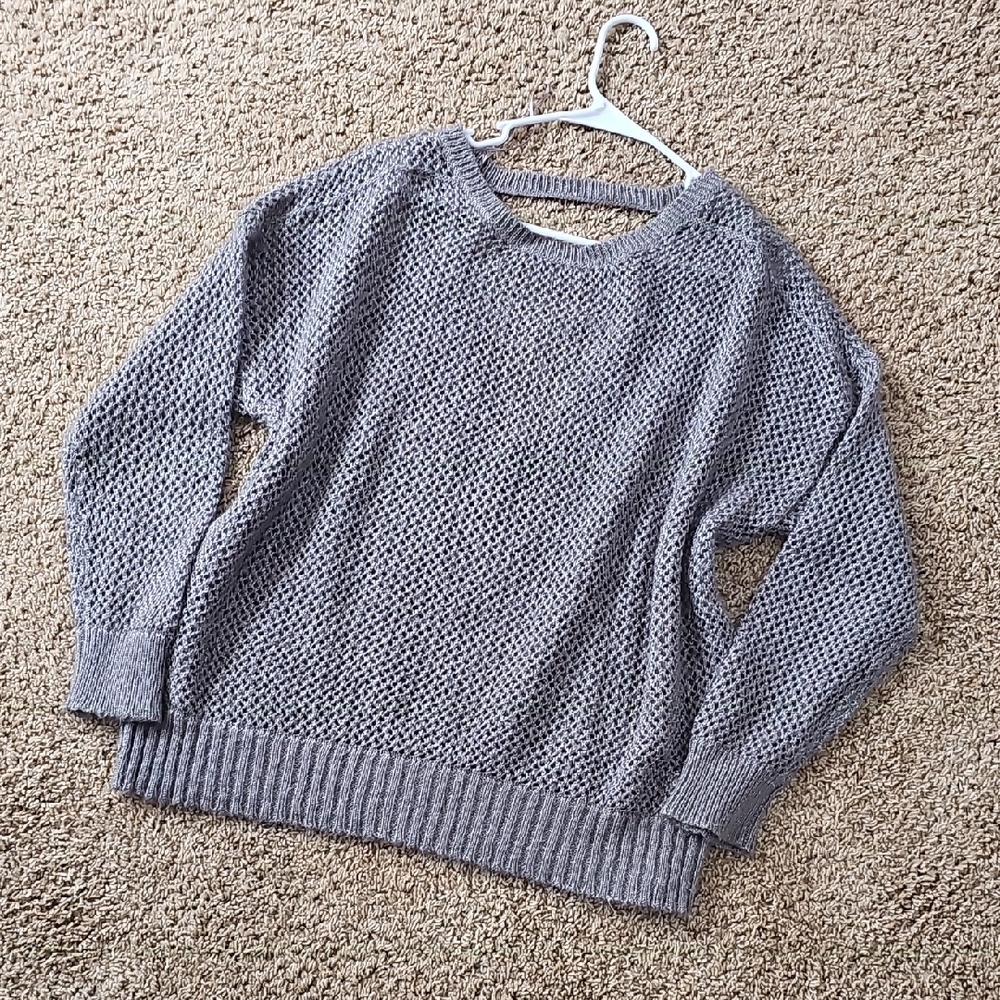 Jennifer Lopez Charcoal Knit Sweater